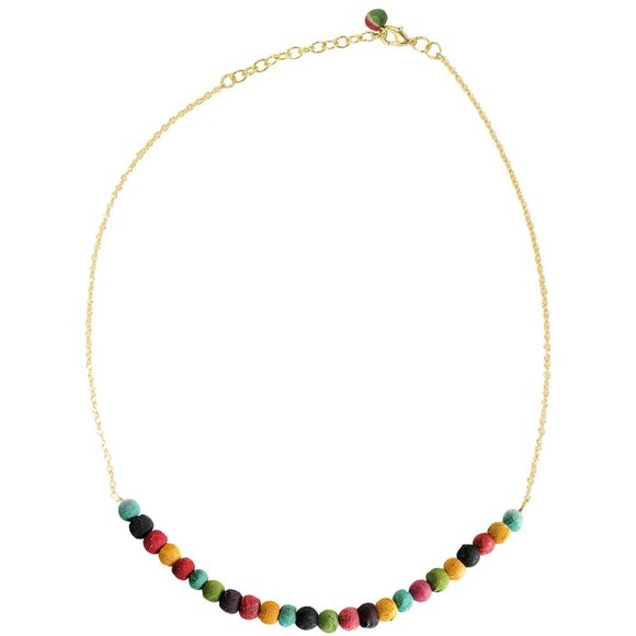 NWT World Finds Kantha Delicate Bead Necklace - Picture 2 of 2